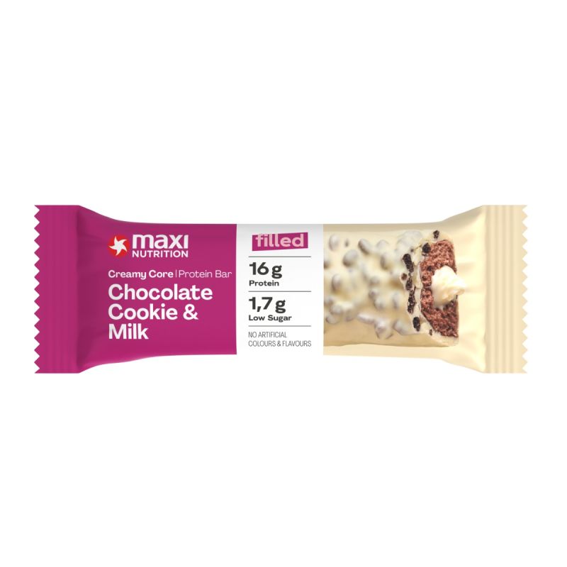 Baton Proteic Fără Zahăr Creamy Core Chocolate Cookie & Milk Maxi Nutrition 2