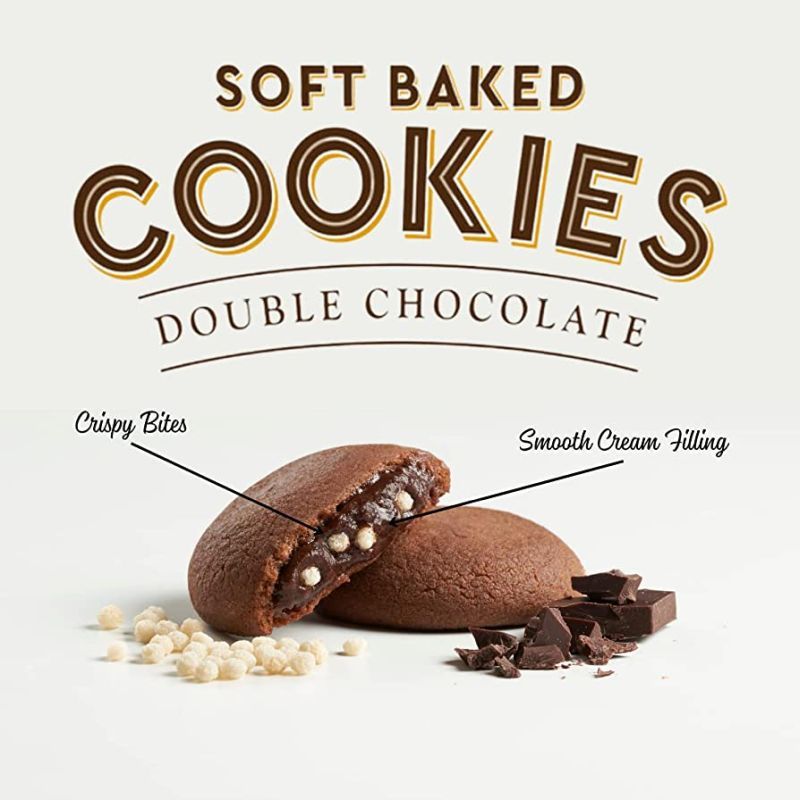 Biscuiți de cacao cu umplutură de ciocolată Soft Baked Cookies Vicenzi 2