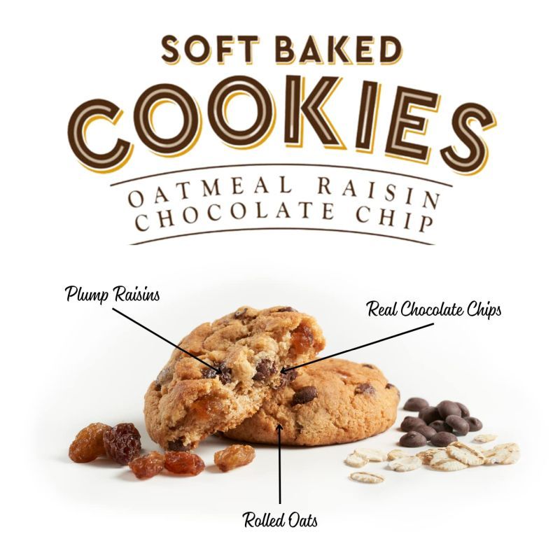 Biscuiți cu ciocolată, stafide și ovaz Soft Baked Cookies Vicenzi 2