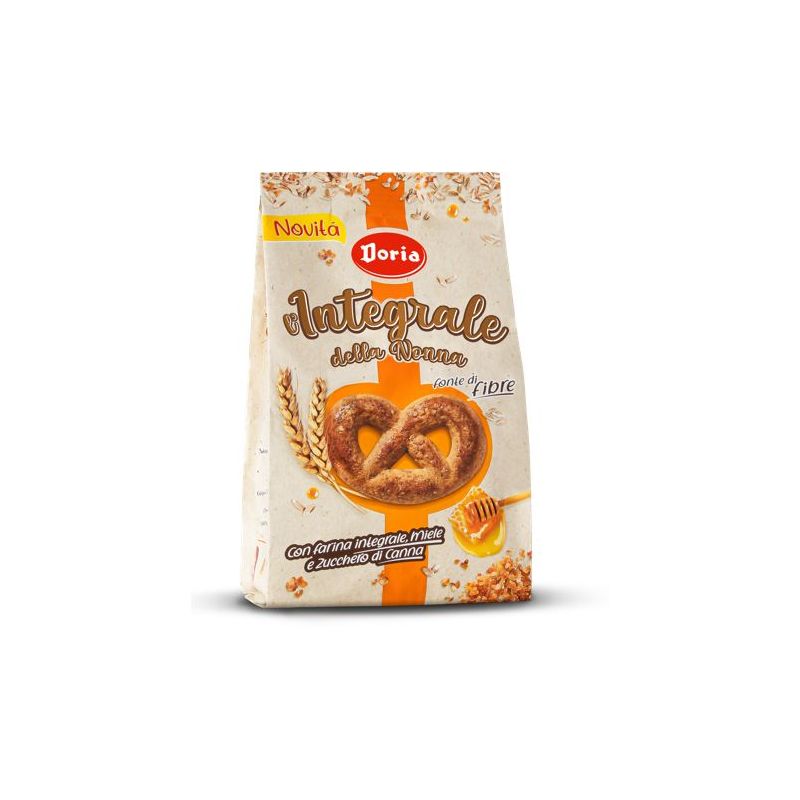 Biscuiți integrali in forma de covrigei Nonna 350g Doria