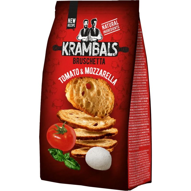 Bruschete cu aromă de rosii si mozzarella Krambals