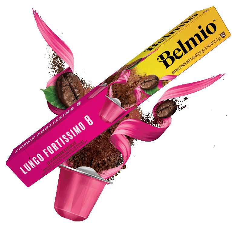 Cafea capsule Lungo Fortissimo 8 Belmio compatibile Nespresso, 10 capsule 100% aluminiu 2
