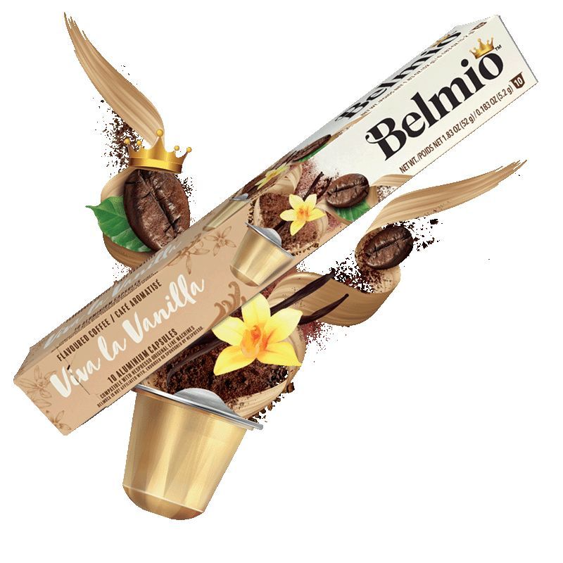 Cafea capsule Viva la Vanilla Belmio compatibile Nespresso 10 capsule 100% aluminiu 2