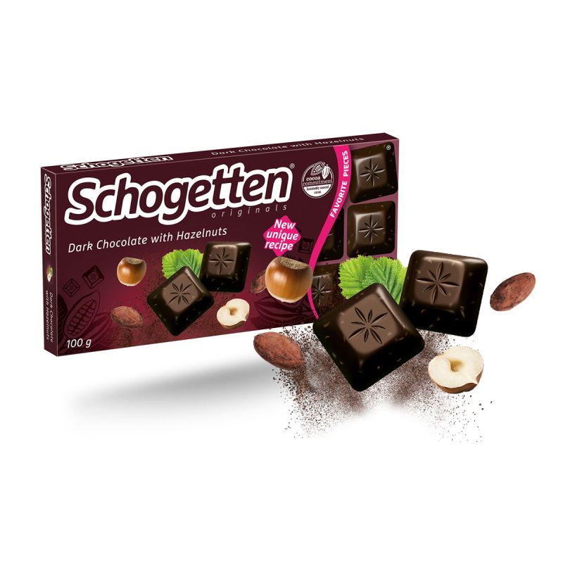 Ciocolată Schogetten amăruie cu bucățele de alune de pădure 2