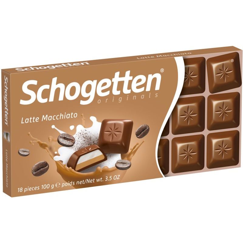 Ciocolata Schogetten cu lapte umpluta cu crema de latte macchiato