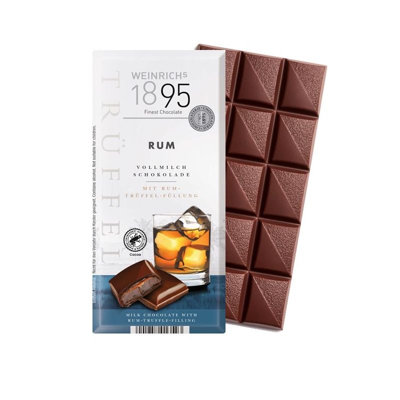 Ciocolată cu lapte și umplutură de cremă de rom Weinrich