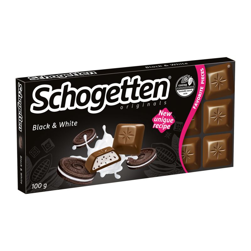 Ciocolată Schogetten cu lapte black and white