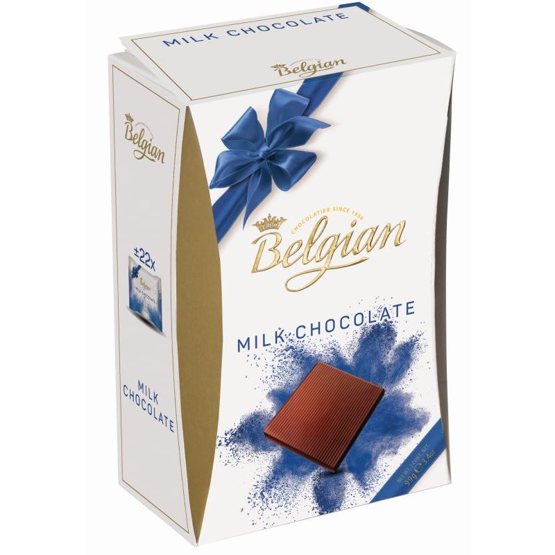 Pătrățele de ciocolată cu lapte TheBelgian