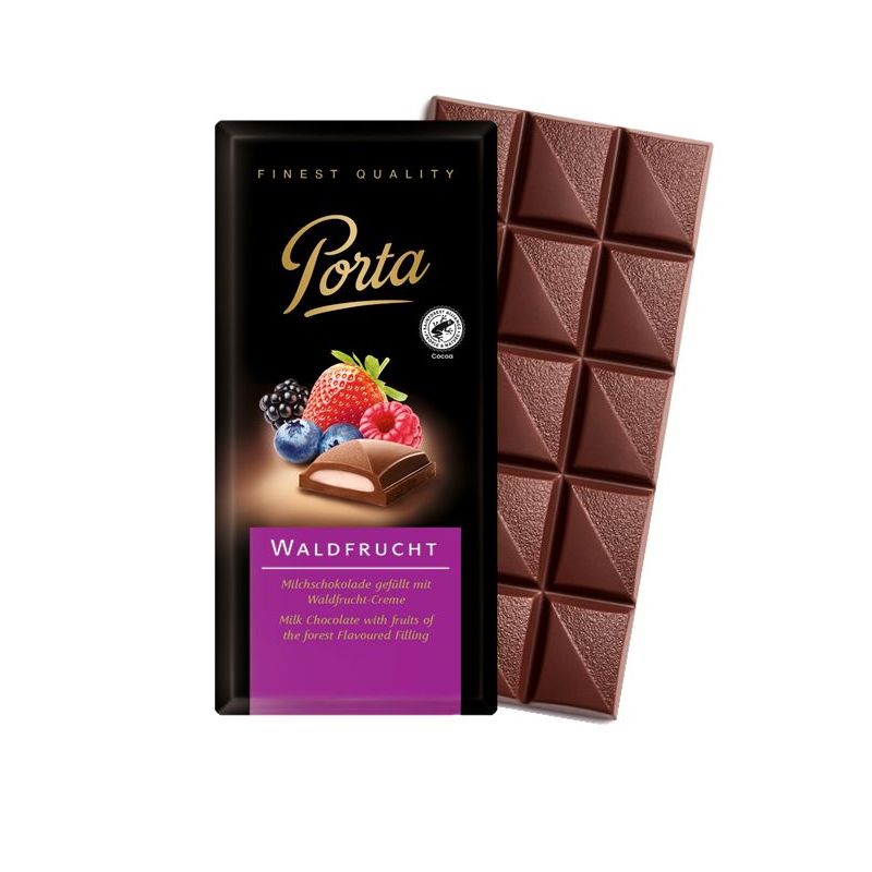 Ciocolată cu lapte cu umplutură de fructe de pădure Porta