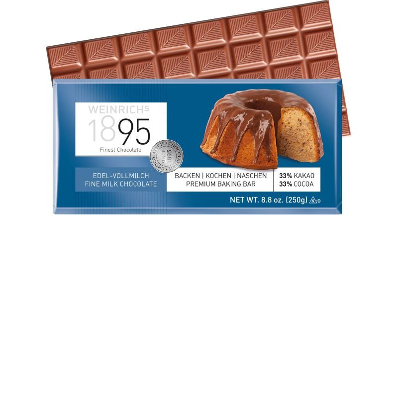 Ciocolată cu lapte de menaj pentru deserturi 32% cacao 250g Weinrich 1895