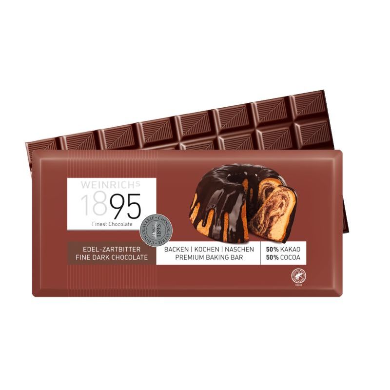 Ciocolată amăruie de menaj pentru deseeturi 50% cacao 300g Weinrich 1895