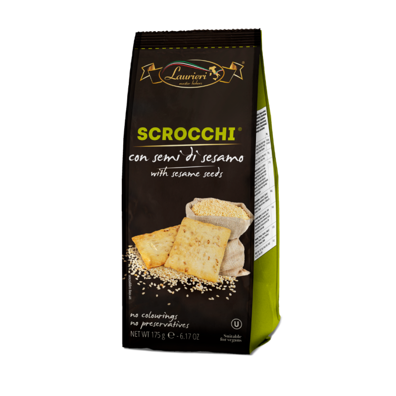 Scrocchi Crackers cu seminte de susan- Sesame Seeds, Laurieri