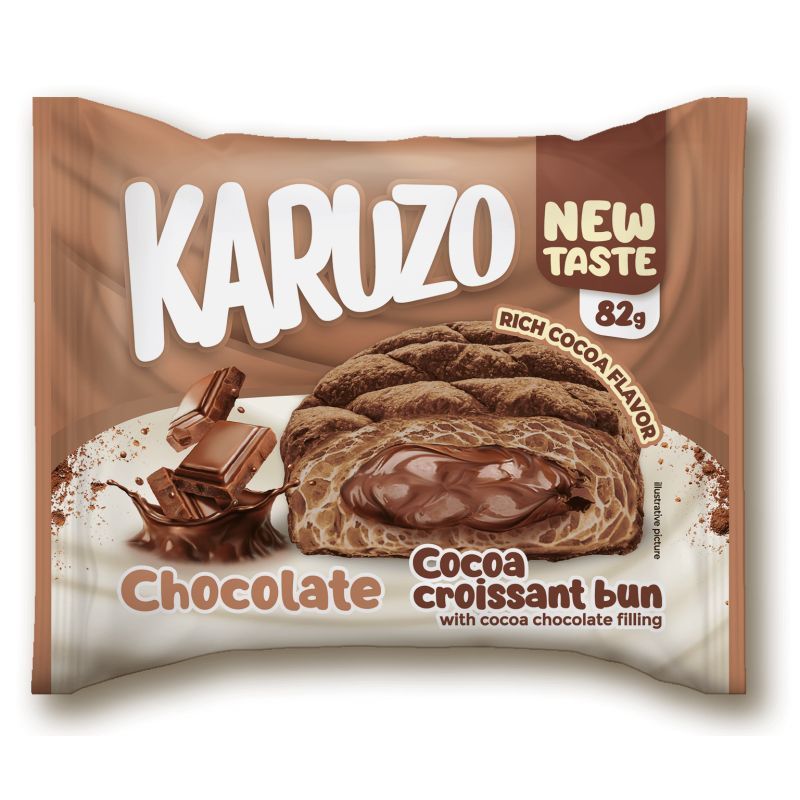 Croissant cu cacao si umplutura de ciocolată Karuzo