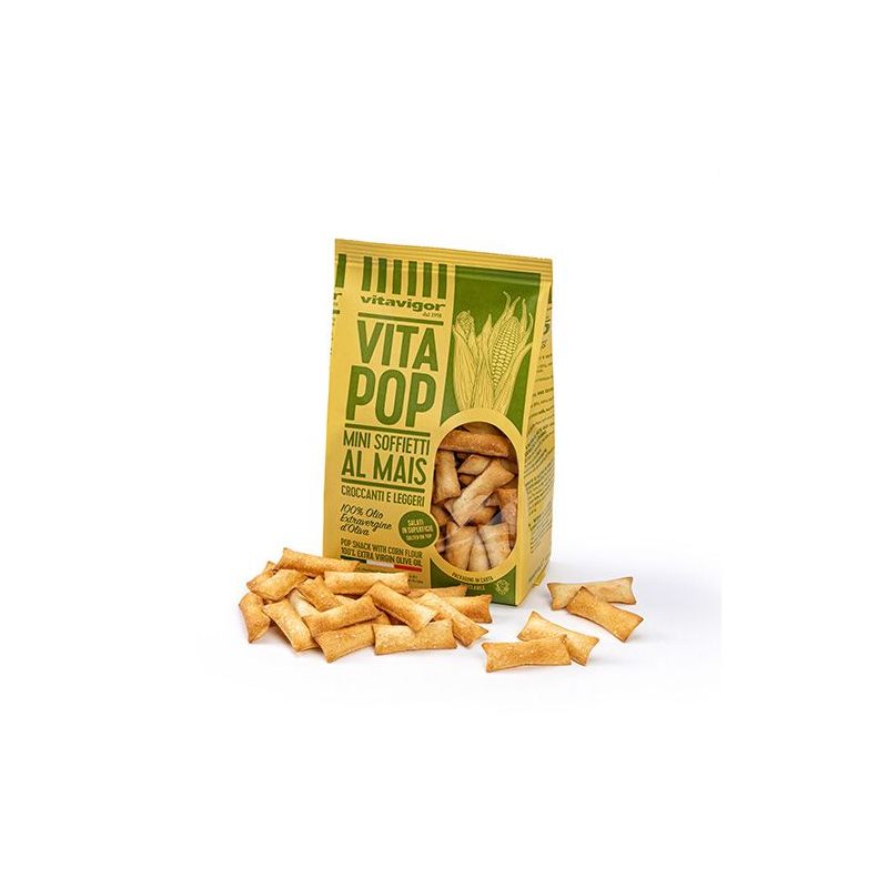 Grisine cu făină de porumb, ulei de masline extra virgin, sărate Vita Pop
