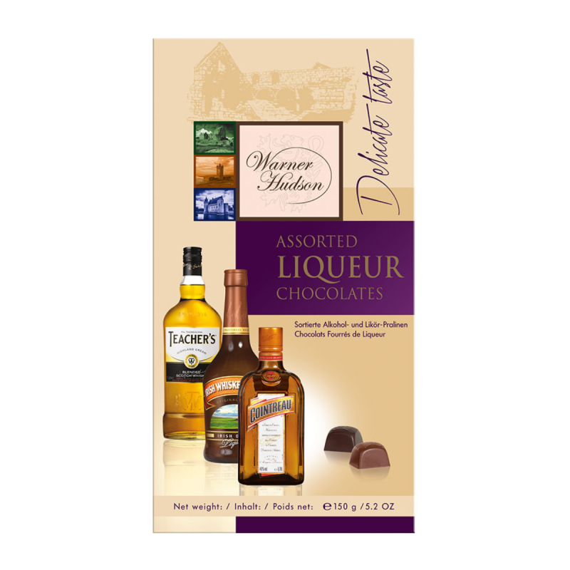 Praline cu alcool asortate Scotch & Irish Whisky & Orange Liqueur Warner Hudson