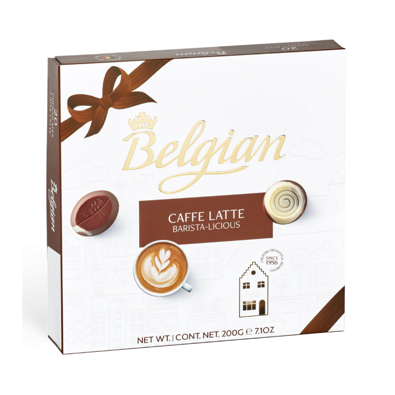 Bomboane de ciocolată cu aromă de caffe latte The Belgian