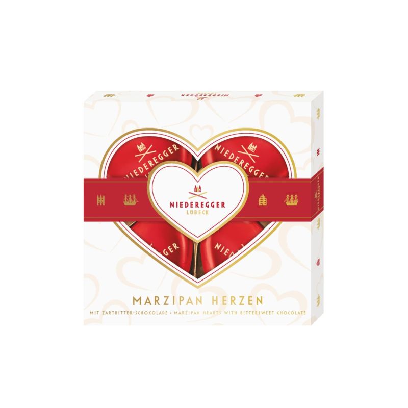 Praline Inimi din Marzipan in Ciocolata Niedergger